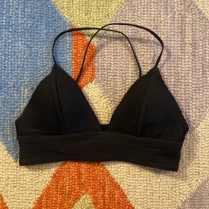 Black ribbed swim top from H&M